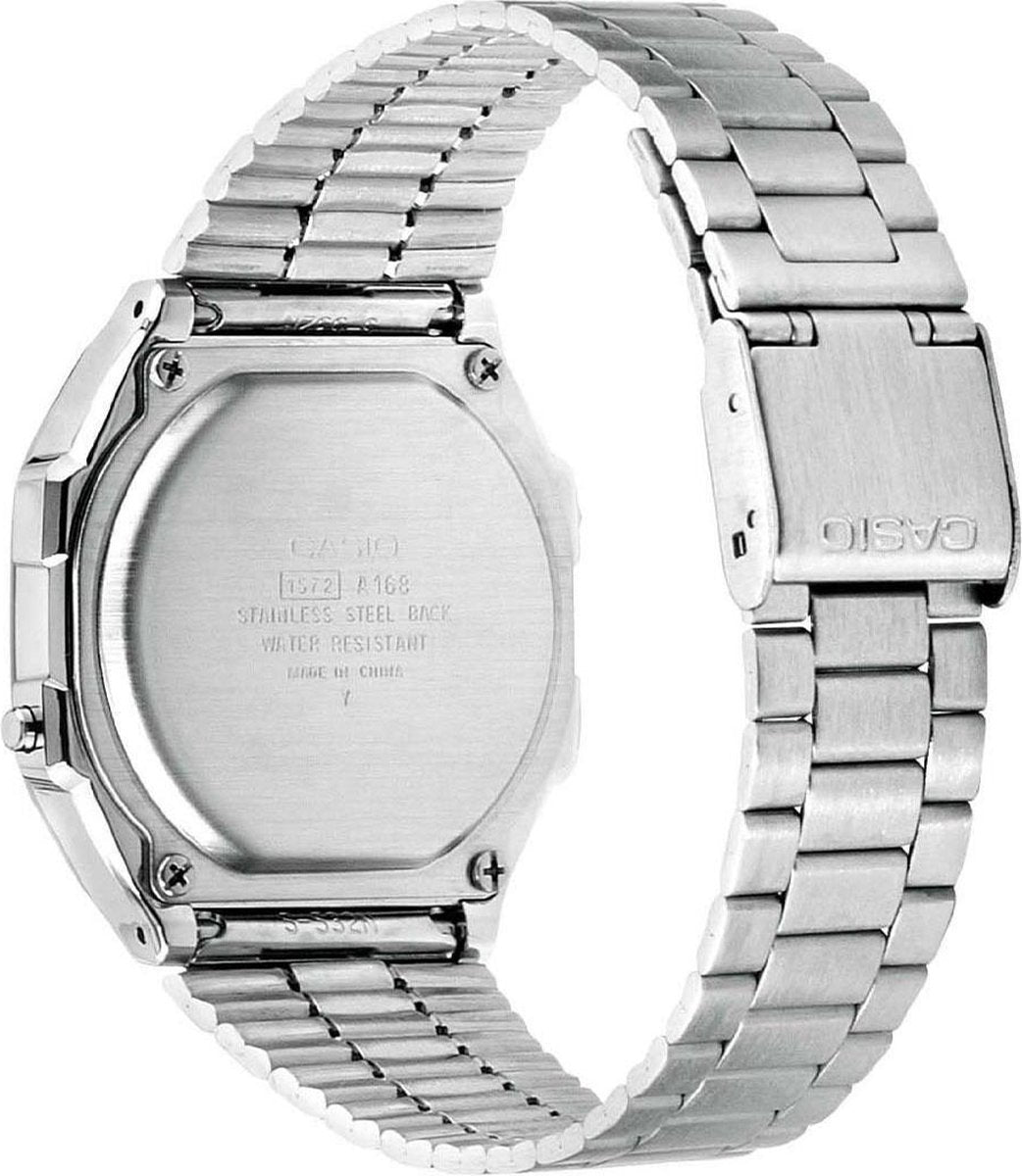 Casio horloge dames A168WA-8AYES vintage zilver creme dial