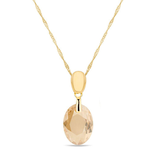 Spark 18karaat vergulde Zilveren ketting met Swarovski kristallen NG643816GS