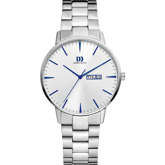Danish Design horloge heren Akilia Quartz IQ90Q1267 silver blue