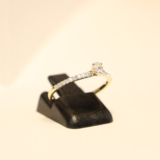 18KT geel gouden ring met briljant RS6647