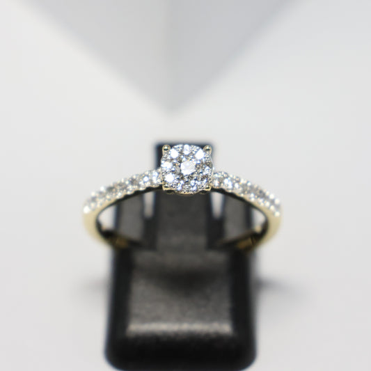 18KT geel gouden ring met briljant RS6649