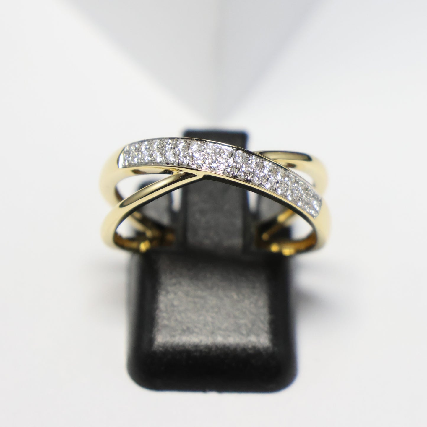 18KT geel gouden ring met briljant RS6656
