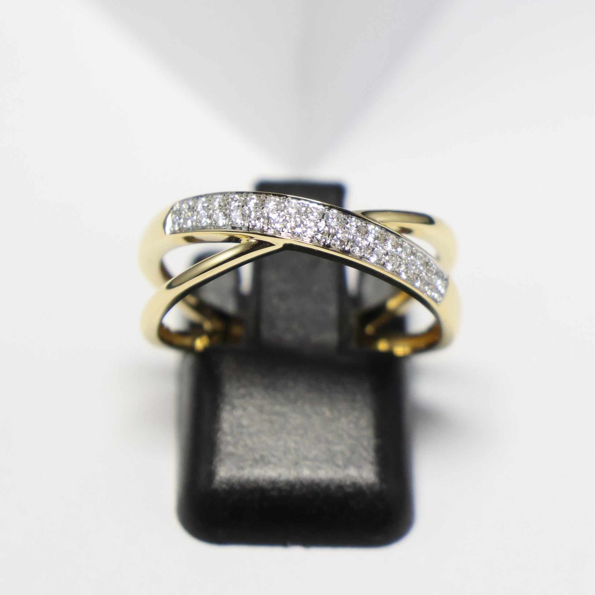 18KT geel gouden ring met briljant RS6656