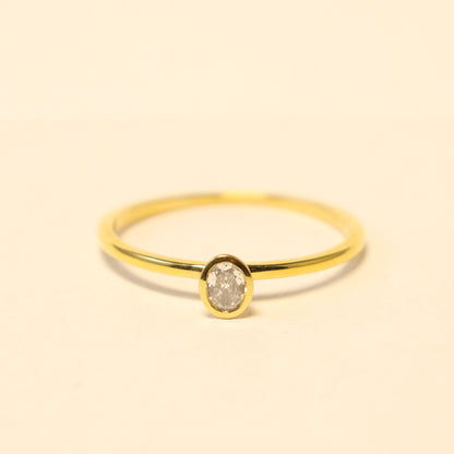 18kt fijne geel gouden ring met briljant 067131/A