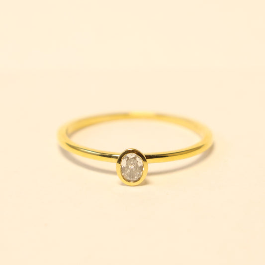 18kt fijne geel gouden ring met briljant 067131/A