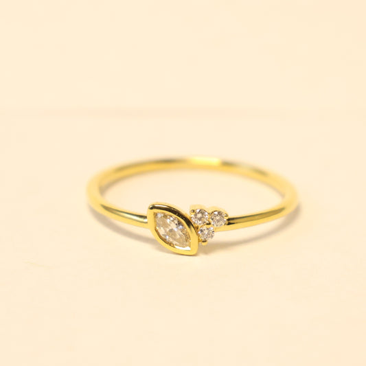 18kt geel gouden ring met briljant 068609/A