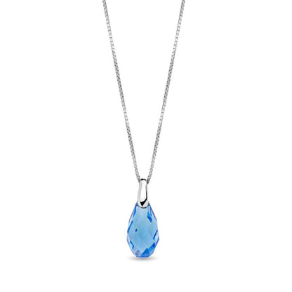 Spark zilveren ketting met blauwe Swarovski kristallen N601013IB