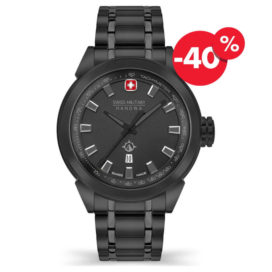 Swiss Military Hanowa watch men SMWGH2100171 black