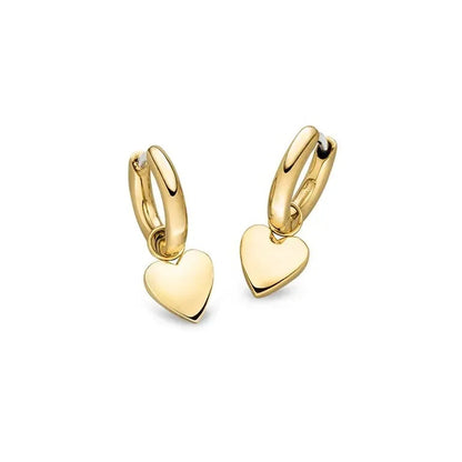Boccia titanium oorbellen 6/05081-02 gouden hartjes hangoorbellen