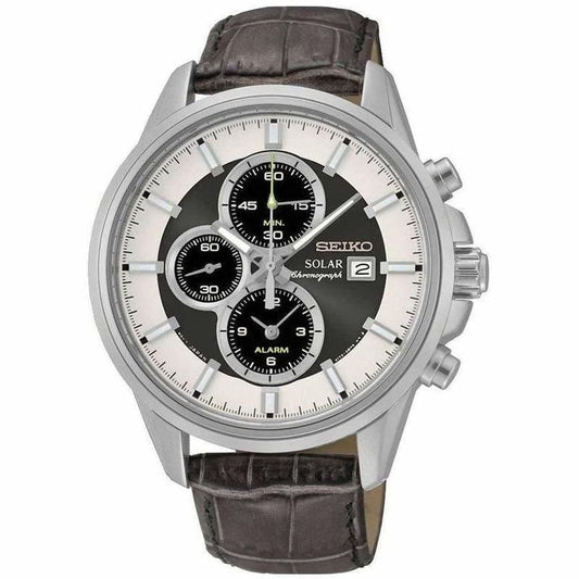 Seiko men's watch solar chronograph alarm SSC259P1