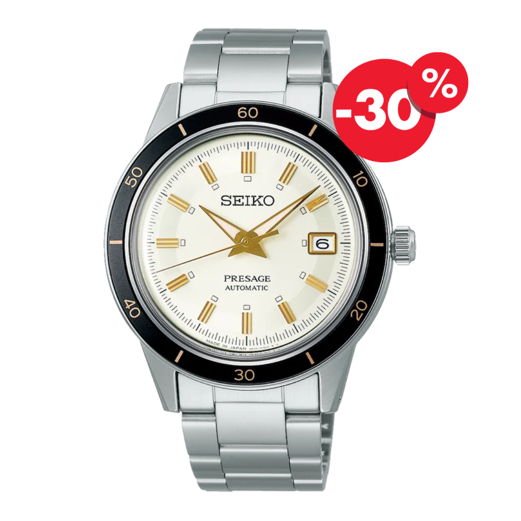 Seiko Presage horloge SRPG03J1 automatic heren retro wit