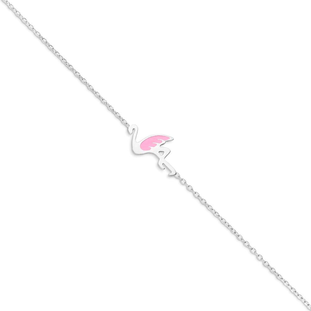 Naiomy Princess armband zilver met flamingo figuurtje PH060