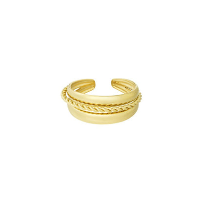Roestvrij Stalen gele triple Ring