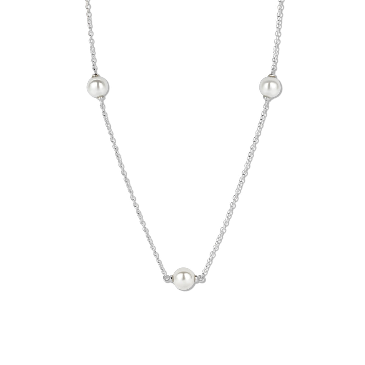 Naiomy Moments zilveren ketting met Parels B9C05