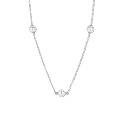 Naiomy Moments zilveren ketting met Parels B9C05