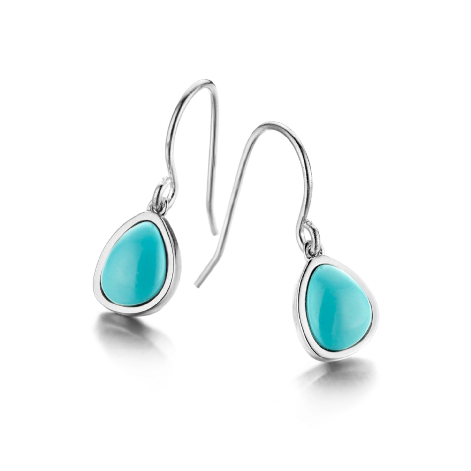 Naiomy Moments zilveren Oorbellen met Synthetische turquoise steen B8J06