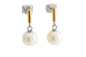 Boucles d'Oreilles Boccia en Titane avec Perle 05043-02 