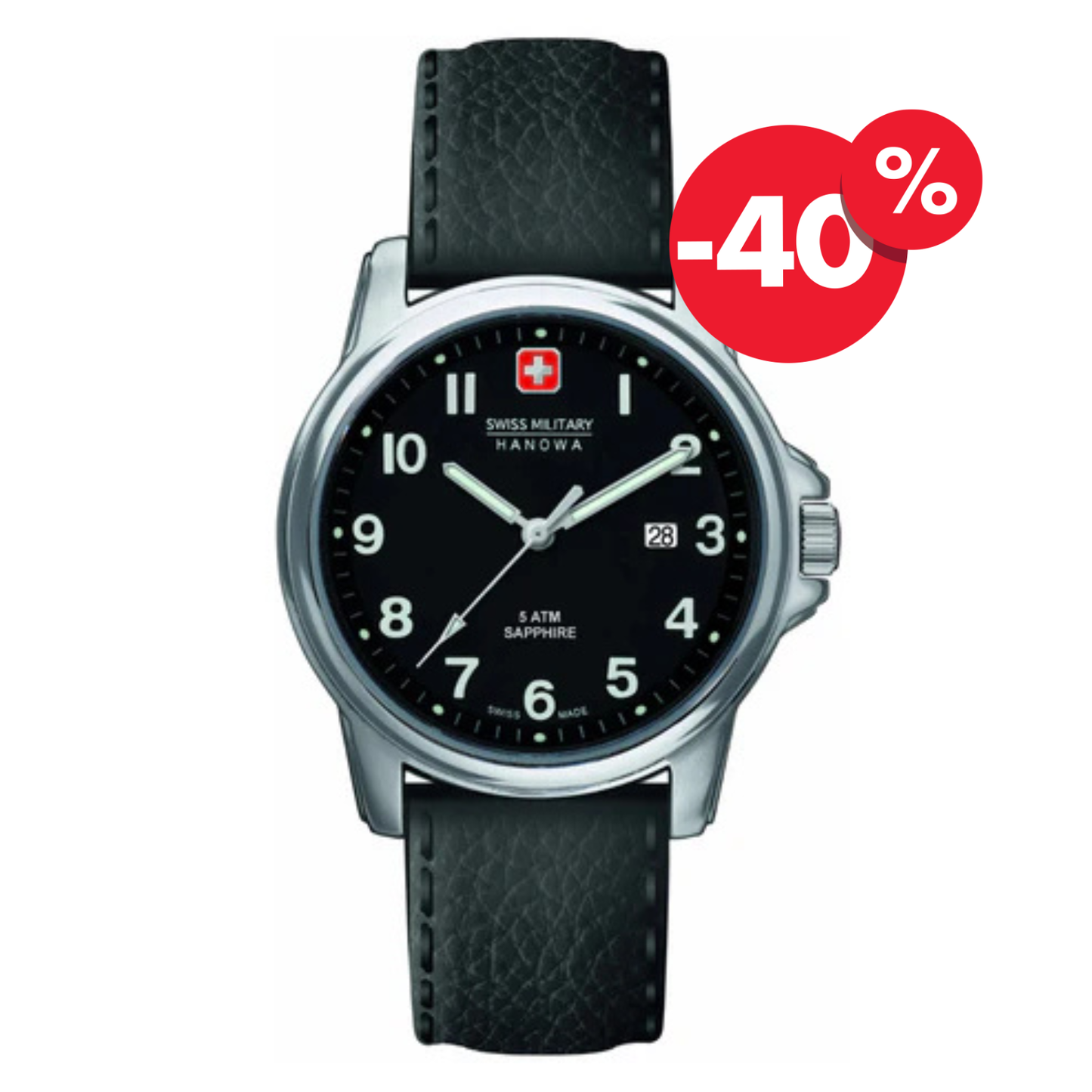 Swiss Military Hanowa watch men 06-4231.04.007 black dress watch