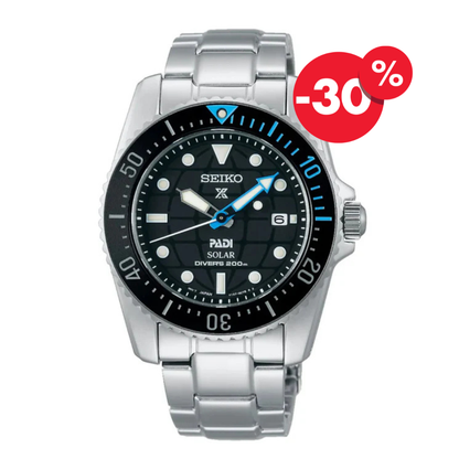 Seiko Prospex horloge SNE575P1 PADI heren quartz solar zwart