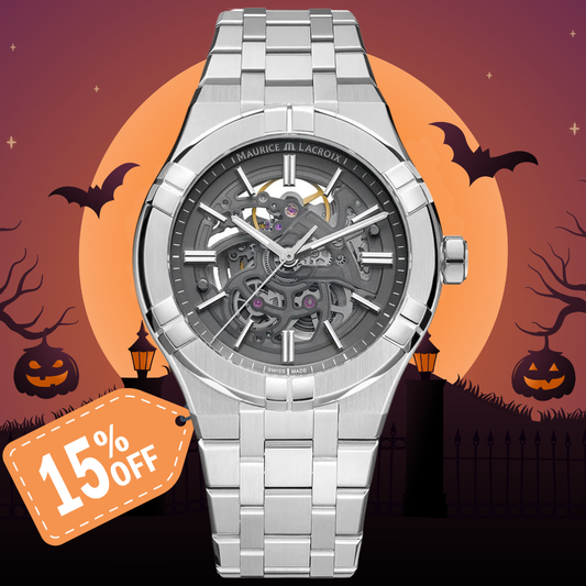 halloween actie Maurice Lacroix AIKON Automatic 42mm Skeleton AI6008-SS002-030-1