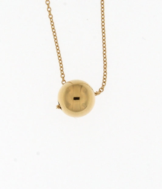 18KT geel gouden ketting met bolletje 060360/42