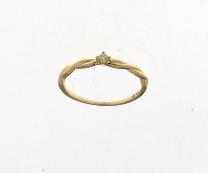 18KT geel gouden ring met briljant 91JH21A