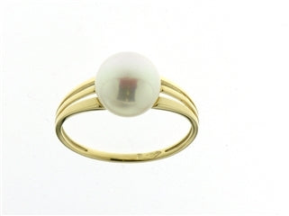 Geel gouden ring met parel  052994P