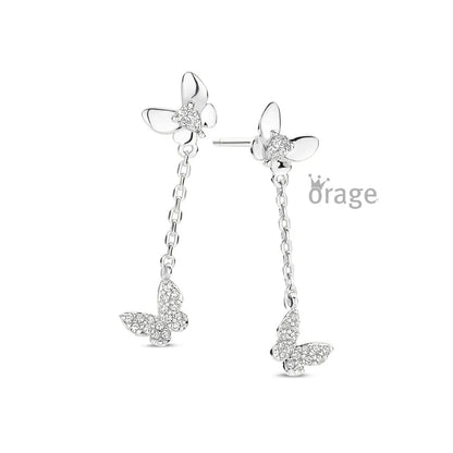Orage kids oorbellen vlinder oorslingers O/6574/A