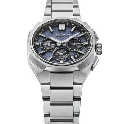Seiko Astron HAB001J1 titanium herenhorloge GPS solar chrono blauw