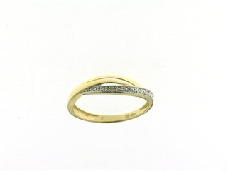 18KT geel gouden ring met briljant 058892A