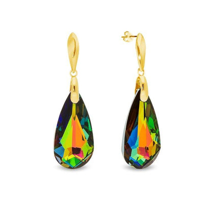 Spark 18k gold plated silver dangle earrings with Swarovski crystals KSG610024VM 