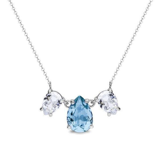 Spark zilveren ketting met Swarovski kristallen tussenstuk NP43203AQC