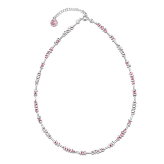 Spark zilveren Roze Swarovski kristallen ketting N58105328RLR