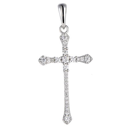 My imenso ODM zilveren Christelijk kruis hanger 70183101