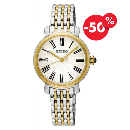 Seiko horloge dames SRZ496P1 quartz roman bicolor