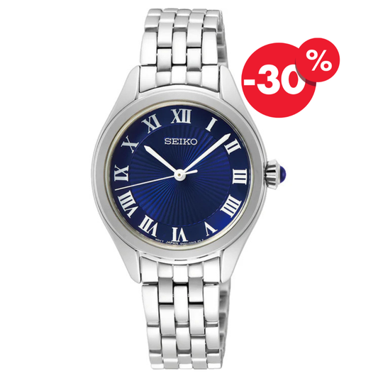 Seiko horloge dames SUR329P1 quartz roman blue dial