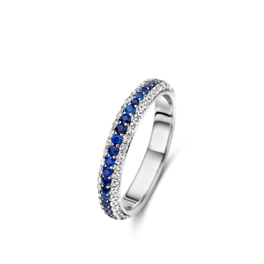 Naiomy Silver zilveren ring met Blauwe steen N3U63