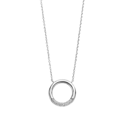 Naiomy silver zilveren ketting met Rond tussenstuk N3W56