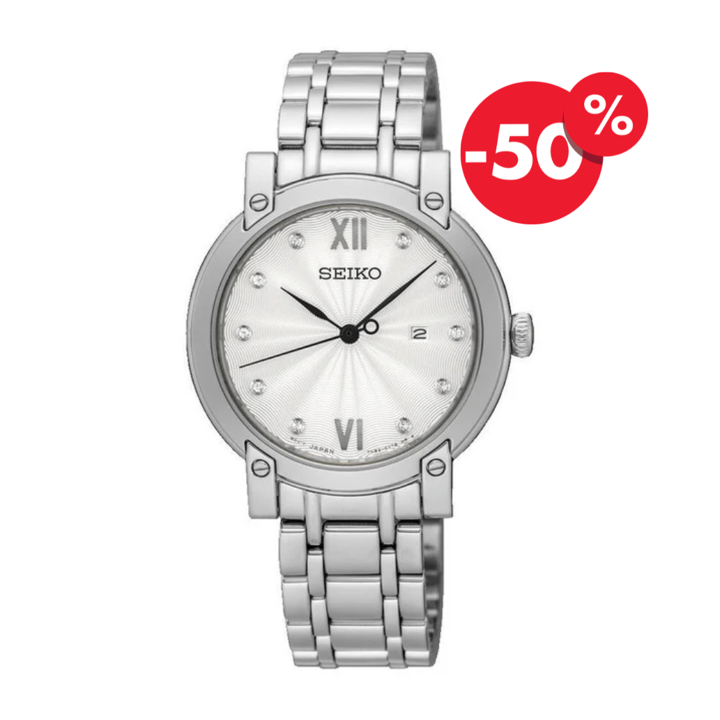 Seiko watch ladies SXDG79P1 quartz white dial swarovski