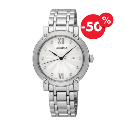 Seiko watch ladies SXDG79P1 quartz white dial swarovski