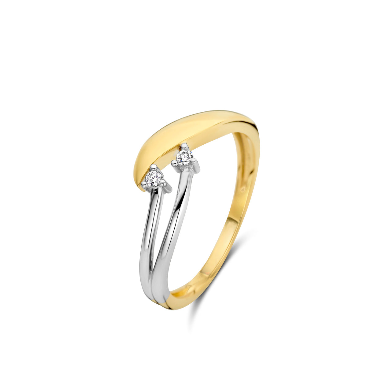 Geel gouden ring met briljant 067221/A