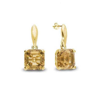 Spark 18k gold plated silver dangle earrings with Swarovski crystals KPG448010LCT 