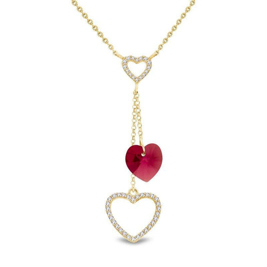 Collier en argent plaqué or 18 carats Spark avec pendentif coeur NCRG622810SC 