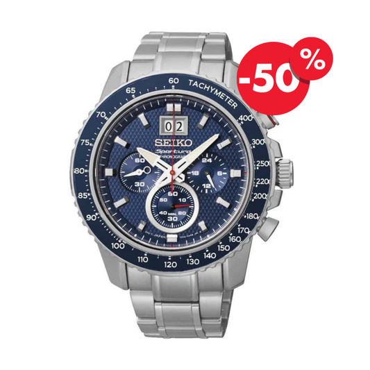 Seiko herenhorloge Sportura SPC135P1 chrono blue dial