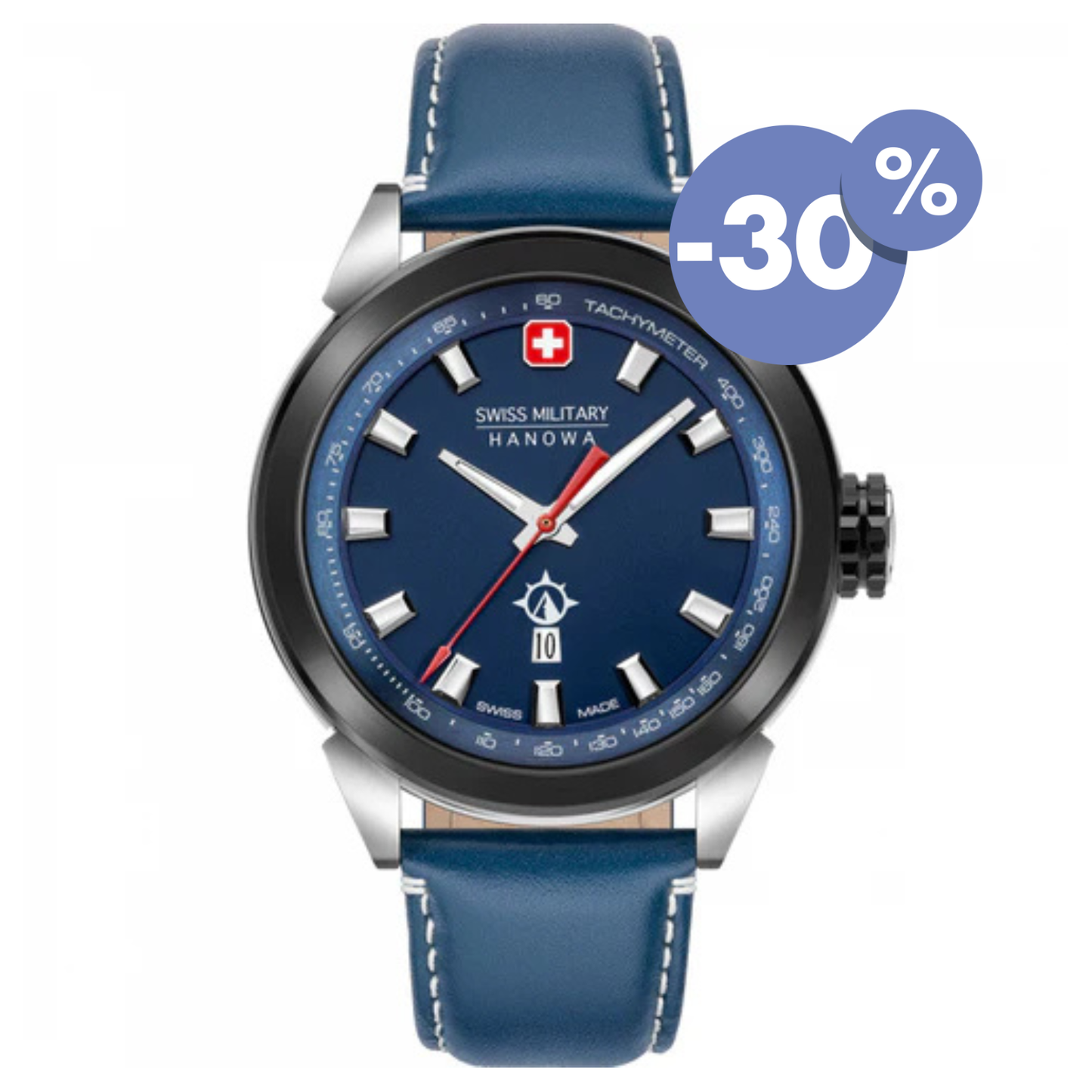 Montre militaire suisse Hanowa pour homme SMWGB2100170 bleue