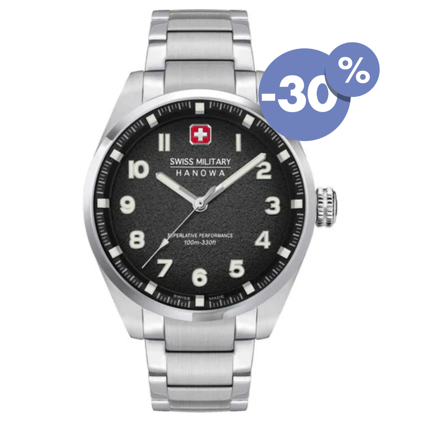 Swiss Military Hanowa horloge heren SMWGG0001503 black dial