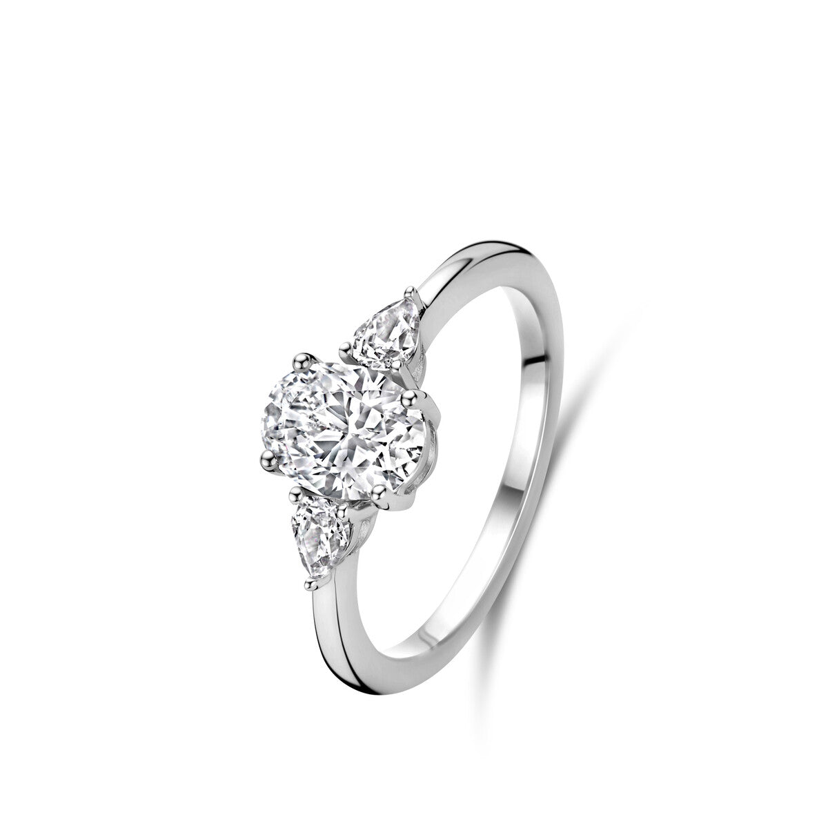 Naiomy Silver zilveren ring met zirconia steen N4R51