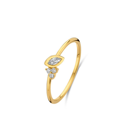 18kt geel gouden ring met briljant 068609/A