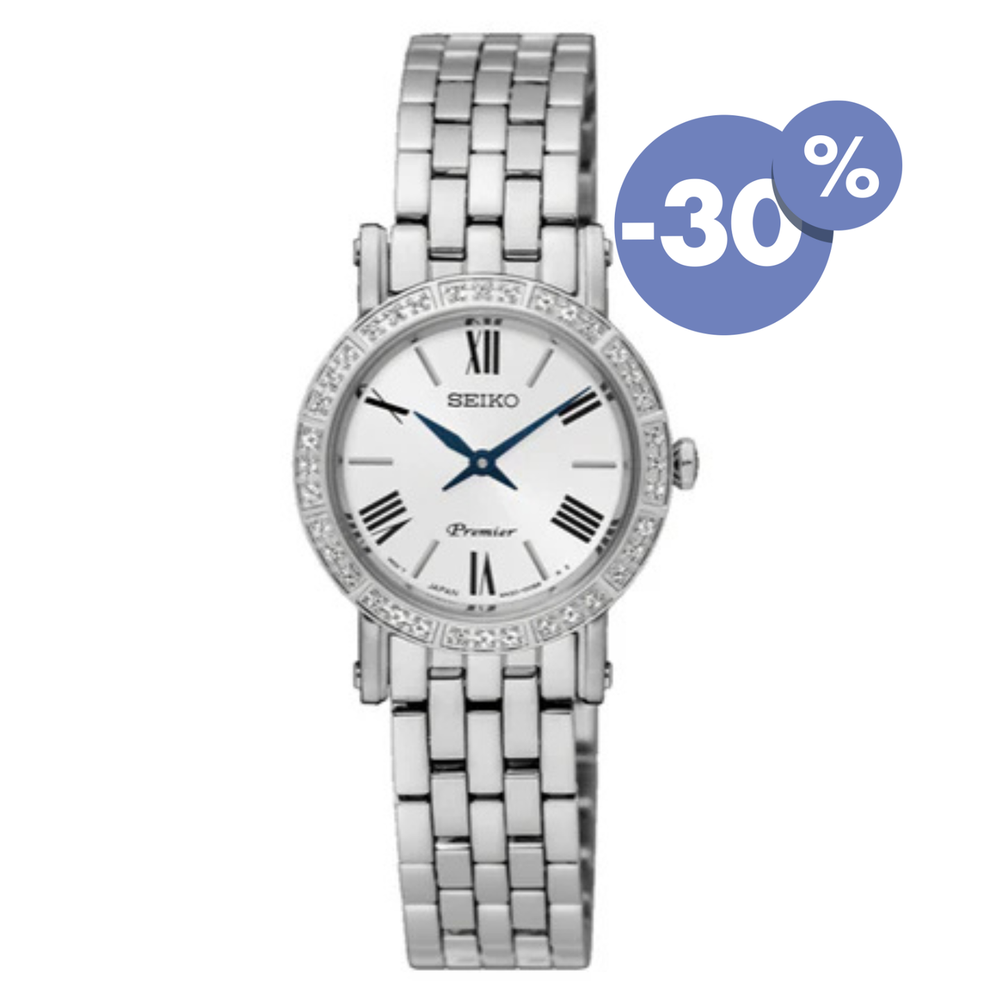 Seiko horloge dames Premier SWR023P1 quartz swarovski dial