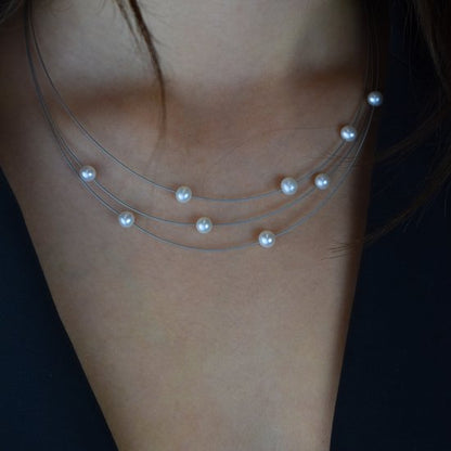 Boccia Titanium Collier met Parel 08041-01

